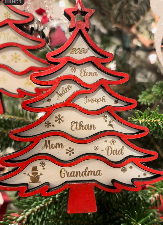 Family Christmas Tree Ornament